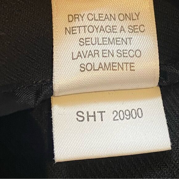 BCBGMAXAZRIA Leather Waistband Wide Leg Black Pants 2 - Picture 8 of 8